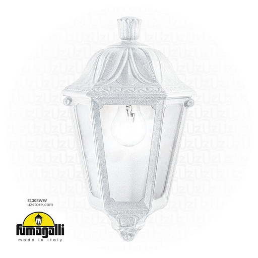 [E1303WW] FUMAGALLI IESSE WALL CLEAR E27 WH Made in Italy