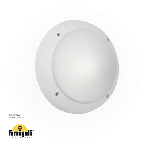 [E1303VDW] FUMAGALLI GELMI WALL OPAL E27 WH Made in Italy 