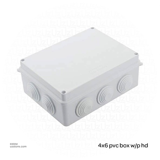 [E659w] 4x6 pvc box w/p hd