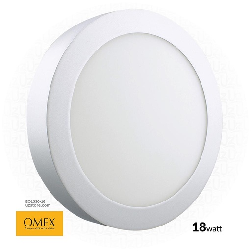 [EO1330-18] OMEX - Surface Light ROUND 6500k 18W WH