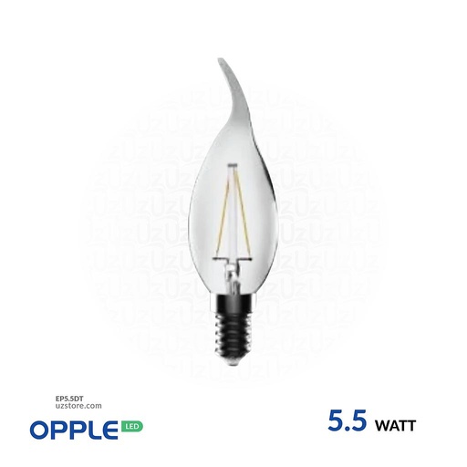 [EP5.5DT] أوبل إضاءة ليد إنارة 5.5 واط، 6500 كلفن لون ضوء ضوء نهاري أبيض
OPPLE E14