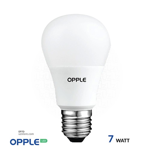 [EP7D]  أوبل إضاءة ليد إنارة 7 واط، 6500 كلفن لون ضوء نهاري أبيض
OPPLE E27