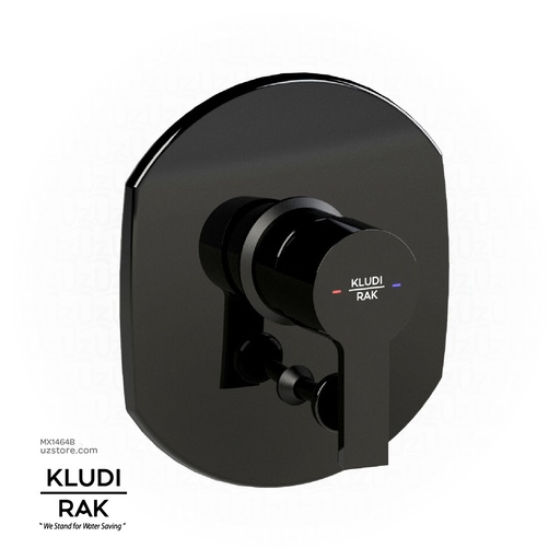 [MX1464B] KLUDI RAK PASSION concealed single lever bath and shower mixer Black trim set RAK13075.Bk2