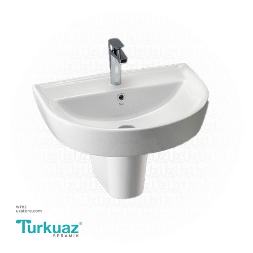 [WT112] Turkuaz CeraStyle Bella Wash Basin with Half Pedestal 003300-u