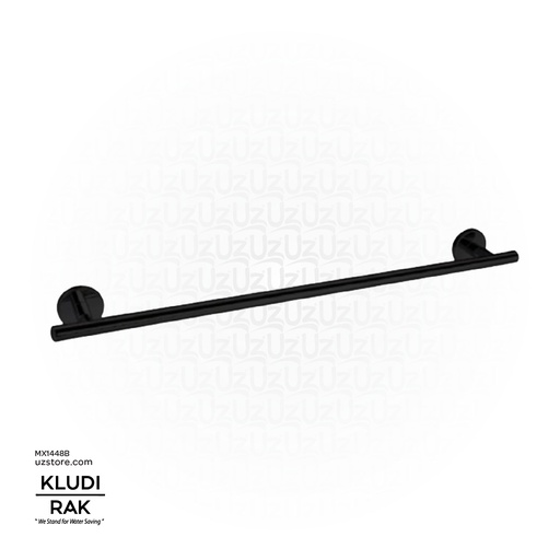[MX1448BS] KLUDI RAK Brass Single Towel Bar Black 600mm RAK 21001.Bk1