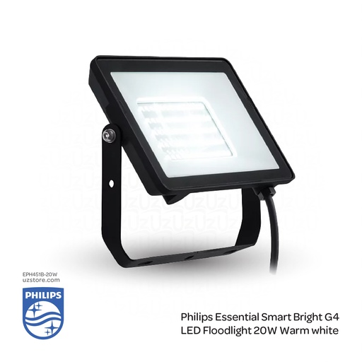 [EPH451B-20W] PHILIPS Essential Smart Bright LED Flood Light G4 LED18/WW BVP150 20W , 3000K Warm White 