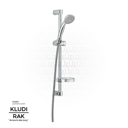 [MX887] KLUDI RAK 1S Shower Set Hand Shower with hose and Rail with Soap Tray,
 RAK6013105-81