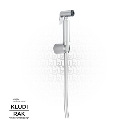[MX894] KLUDI RAK Brass Shattaf with Supreme Hose and Wall Bracket, 
Chrome RAK32002