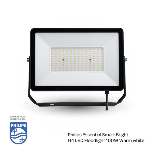 [EPH451B-100W] PHILIPS Essential Smart Bright LED Flood Light G4 LED90/WW BVP150 100W , 3000K Warm White 