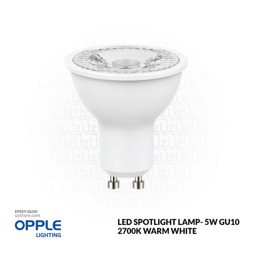 [EPS5Y-GU10] أوبل مصباح إضاءة سبوت لايت ليد 5 واط GU10 2700 كلفن لون أبيض دافئOPPLE GU10