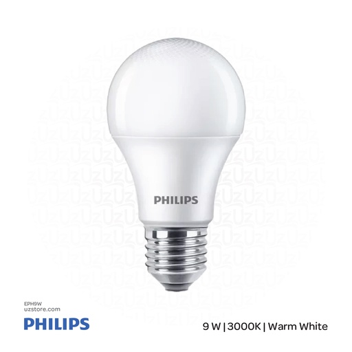 [EPH9W] PHILIPS Essential LED Lamp Bulb E27 9W , 3000K Warm White 929002298923/929003793485
