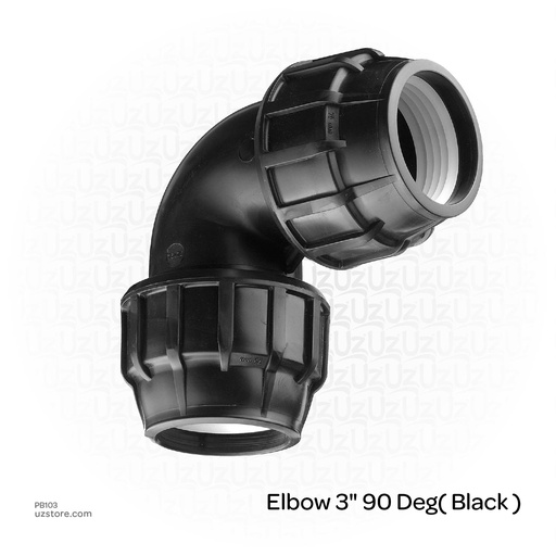 [PB103] Elbow 3" 90 Deg( Black )