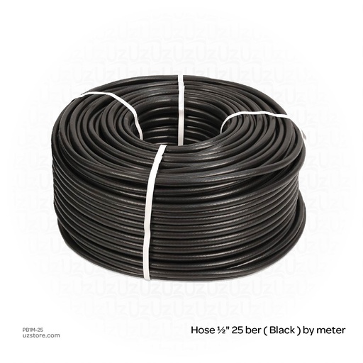 [pb1m-25] Hose ½" 25 ber ( Black ) by meter