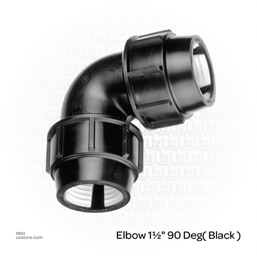 [PB63] Elbow 1½" 90 Deg( Black )