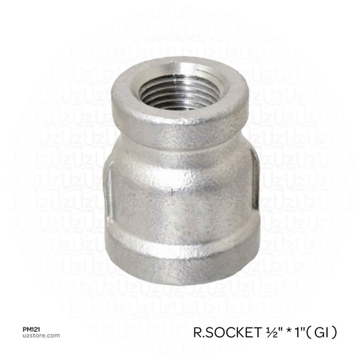 [pm121] R.Socket ½" * 1"( GI )