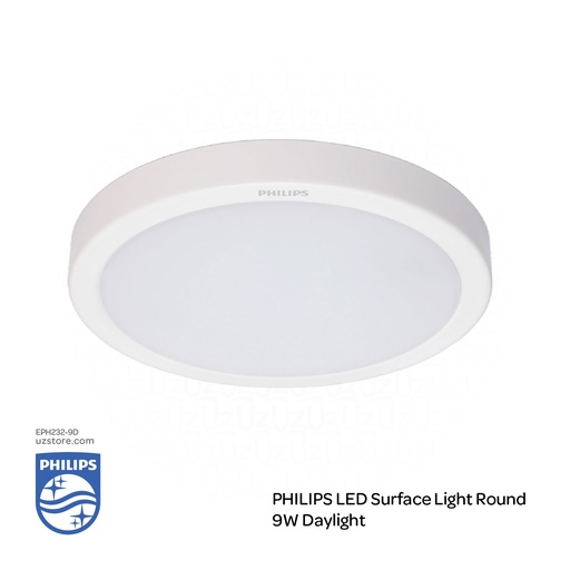 [EPH232-9D] PHILIPS LED Surface Light Round DN027C G3 LED9/CW 9W 220-240V D150 , 6500K Cool DayLight 929002675938