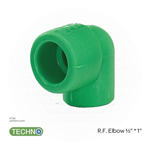 [PT196] Female Elbow ½" * 1"( Techno )