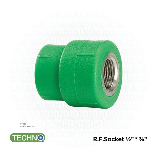 [PT210] Female Socket ½" * ¾"( Techno )