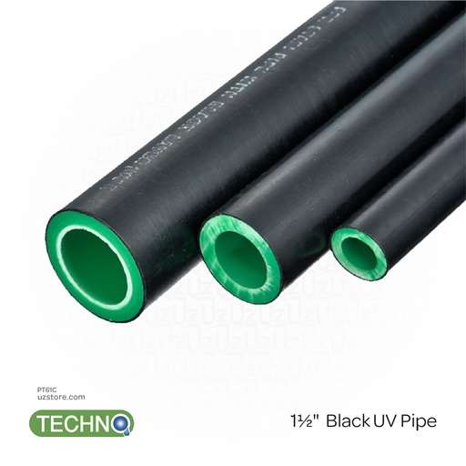 [PT61C] 1½" ( Techno ) Black UV Pipe