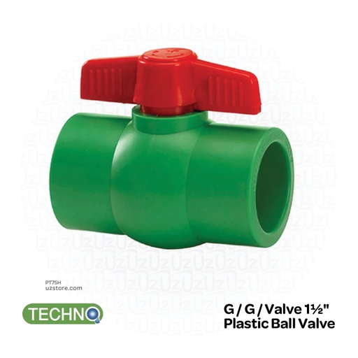 [PT75H] 1½" Plastic Ball Valve ( Techno )