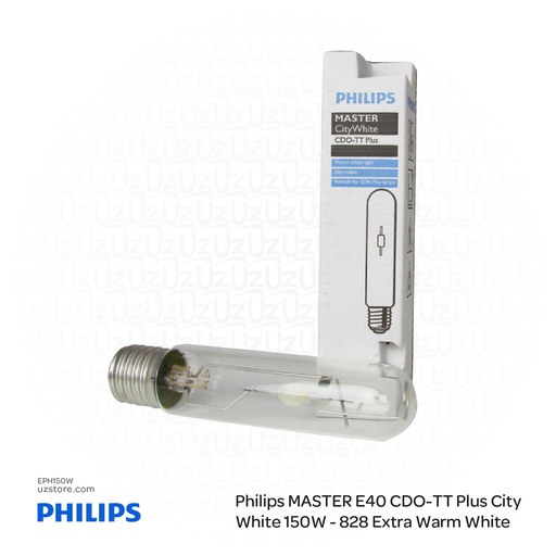 [EPH150W] فيليبس ماستر مصباح ماستر بقوة 150 واط، لون أبيض دافئ إضافي
PHILIPS E40 CDO-TT Plus CityWhite -828 928082219231