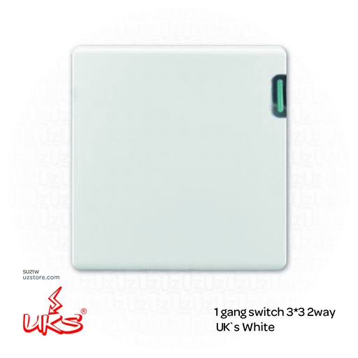 [SU21W] 1 gang switch 3*3 2way UK`s White (V1512)