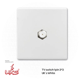 [SU311W] TV switch 1pin 3*3 UK`s White