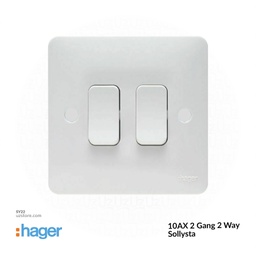 [SY22] 2 gang switch 3*3 2way Hager(Sollyster)