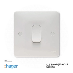 [SY31] D.B Switch (20A) 3*3 Hager(Sollyster)