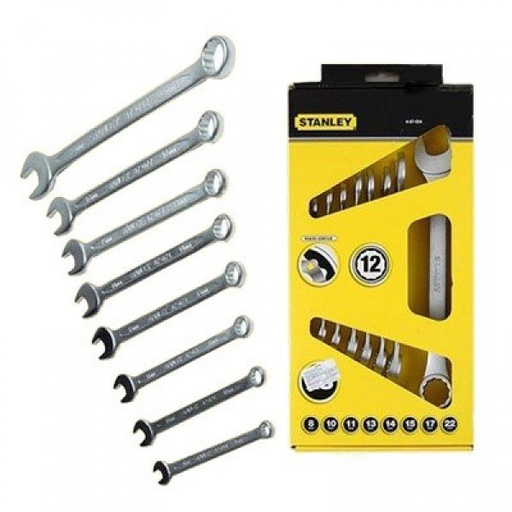 [Ts378] Set of Maxi Drive Plus Combination Spanners 8,10,11,13,14,15,17,22mm 4-87-054