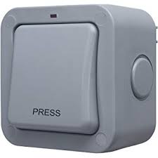 [WB315] Bell switch 1pin 3*3 BG WeatherProof (WP14)