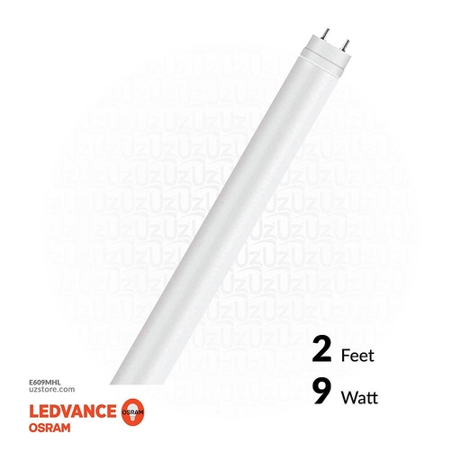 [E609MHL] Osram Lamb 2ft 9W, 4000K (COOL WHITE), 50000 HRS, 2FT T8 EQUIVALENT   (5 Year Warranty)