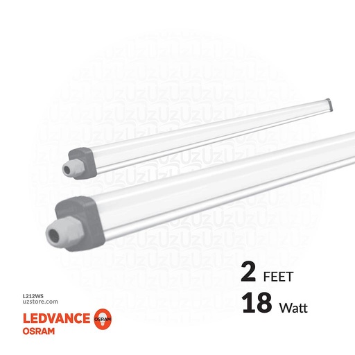 [L212WS] OSRAM DAMPPROOF SLIM 2FEET 18W 6500K 20X1 2000LM 30000HRS IP65 