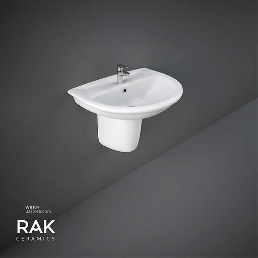 [WR104] RAK-Karla Wash Basin With  Half Pedestal 50 CM KR0501AWHA KR0103AWHA