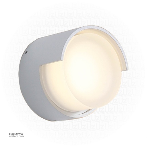 [E1301ZRWW] LED Outdoor Wall LIGHT W230-10W WW WHITE Round