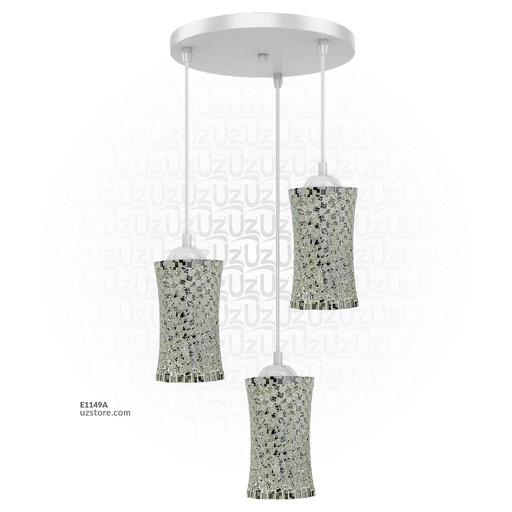 [E1149A] Trible Celling Mosaic Glass Light