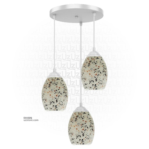 [E1152Q] Trible Celling Mosaic Glass Light