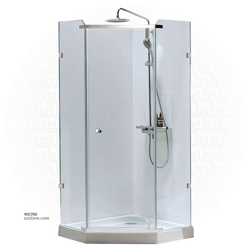 [WC700] غرفة استحمام  زجاجية مع الحوض JL102