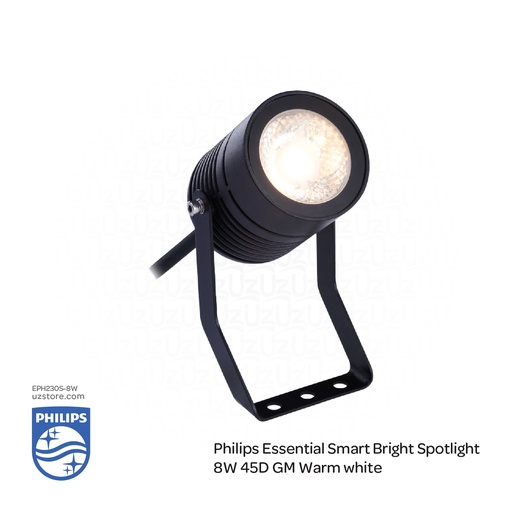 [EPH230S-8W] PHILIPS Essential Smart Bright LED Spot Light BGP150 LED 520/WW 8W 45D GM , 3000K Warm White 