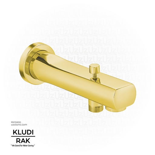 [MX1340G] KLUDI RAK Wall-Mounted Bath and Spout with Automatic Diverter,
 DN 15 Gold RAK11013.GD1