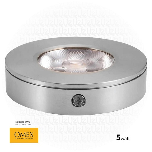 [EO1330-5WS] OMEX - Srufac LightLight ROUND 3500k 5W WW SILVER 