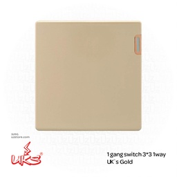 [SU11G] 1 gang switch 3*3 1way UK`s Gold