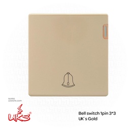 [SU315G] Bell switch 1pin 3*3 UK`s Gold