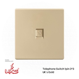 [SU312G] Telephone Switch 1pin 3*3 UK`s Gold