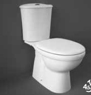 [WR135] RAK Ceramic KARLA Closed Couple Water Closet ( S - TRAP ) ( 70CM ) KR03AWHA + KR10AWHA + KR05DXSCAWHA 240MM