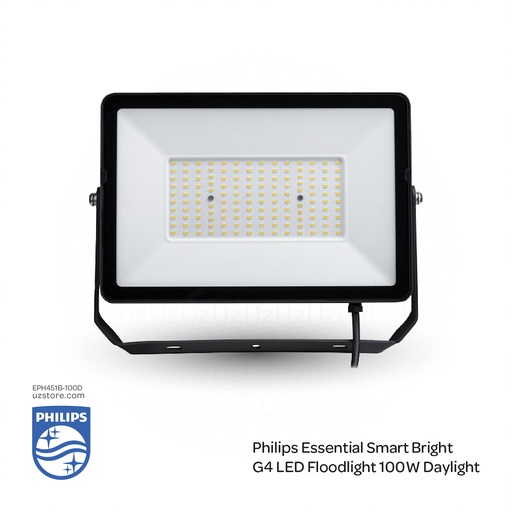 [EPH451B-100D] PHILIPS Essential Smart Bright LED Flood Light G4 LED90/CW BVP150 100W ,6500K Cool DayLight 911401836286 