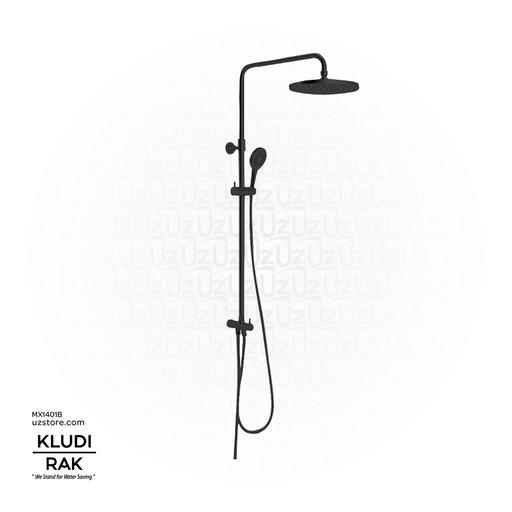 [MX1401B] KLUDI RAK Dual Shower System Circular L=960 RAK48010.BK Black
