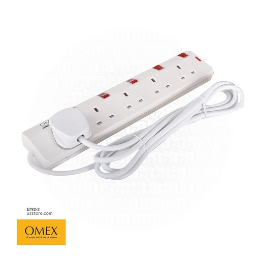 [E792-3] محول كهرباء طويل مع واير 3م ابو OMEX 4