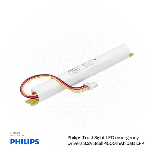 [EPH355B]  فيليبس إضاءة ليد بتقنية مشغلات الطوارئ، بقوة 3.2 فولت و3 خلايا، وبطارية بسعة 4500 مللي أمبير في الساعة من نوع
PHILIPS LFP