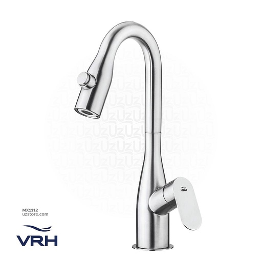 [MX1112] VRH - Wall Single Control Mixer Sink with water spray HFVSP-1001F3 Flow SUS304